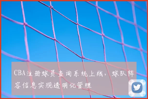 CBA注册球员查询系统上线，球队阵容信息实现透明化管理