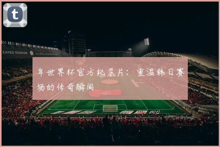 年世界杯官方纪录片:重温韩日赛场的传奇瞬间